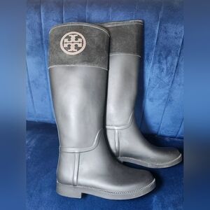 Tory Burch Black and Black RAIN  Boots